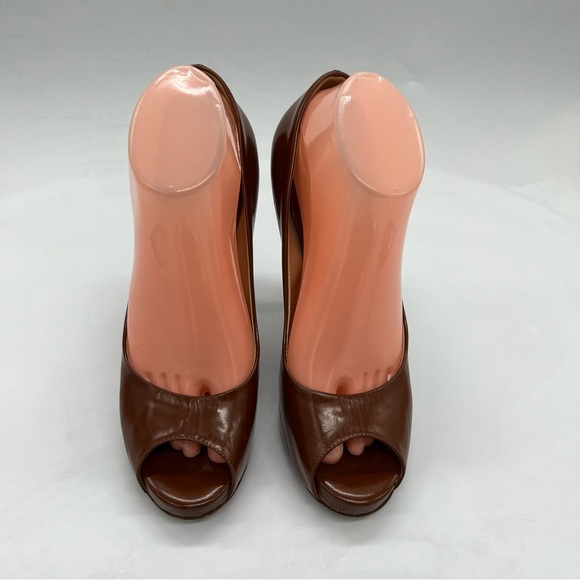 Fendi Brown Peep-toe Heels - Picture 2 of 9